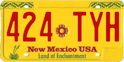 NM license plate 424TYH
