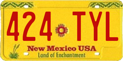NM license plate 424TYL