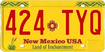 NM license plate 424TYQ
