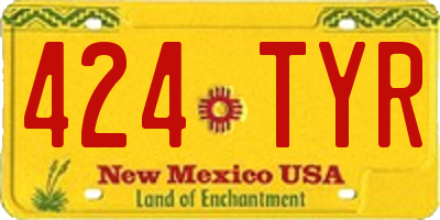 NM license plate 424TYR