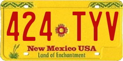 NM license plate 424TYV