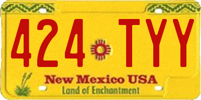 NM license plate 424TYY
