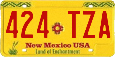 NM license plate 424TZA