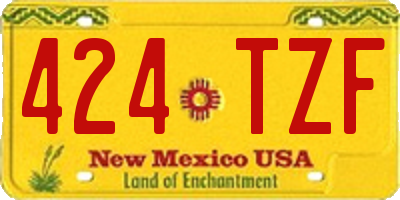 NM license plate 424TZF