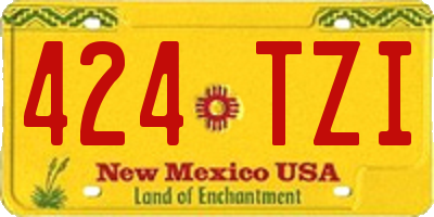 NM license plate 424TZI