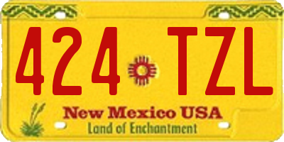 NM license plate 424TZL