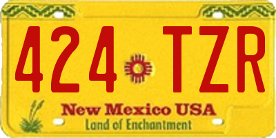 NM license plate 424TZR