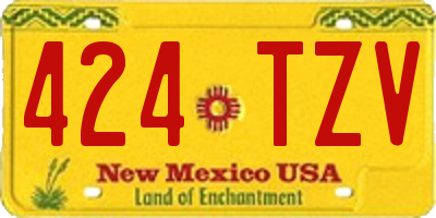 NM license plate 424TZV