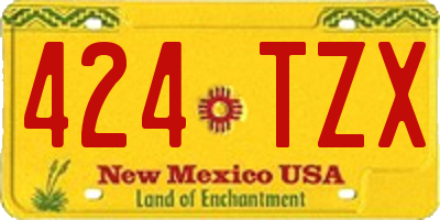 NM license plate 424TZX
