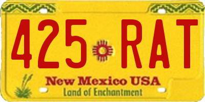 NM license plate 425RAT