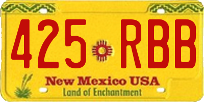 NM license plate 425RBB