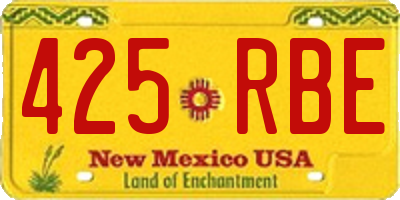 NM license plate 425RBE