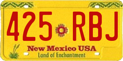 NM license plate 425RBJ