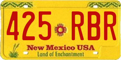 NM license plate 425RBR