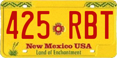 NM license plate 425RBT