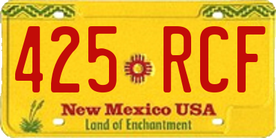 NM license plate 425RCF