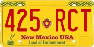 NM license plate 425RCT
