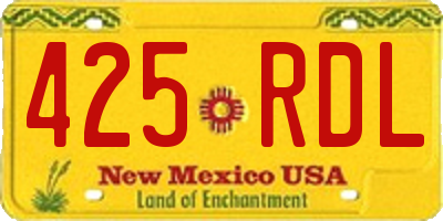 NM license plate 425RDL