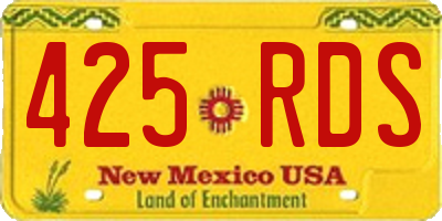 NM license plate 425RDS