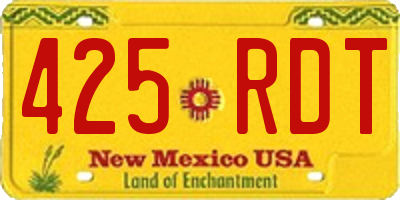 NM license plate 425RDT