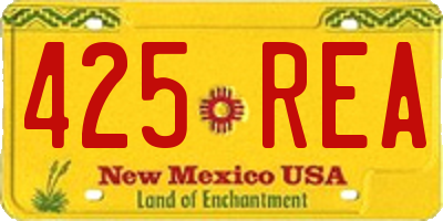 NM license plate 425REA