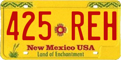 NM license plate 425REH