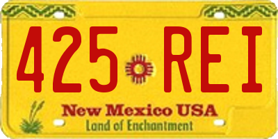 NM license plate 425REI