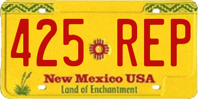 NM license plate 425REP