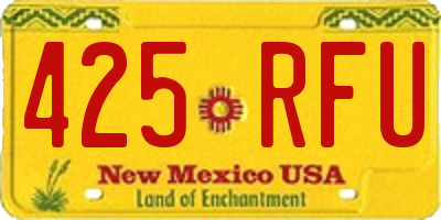 NM license plate 425RFU