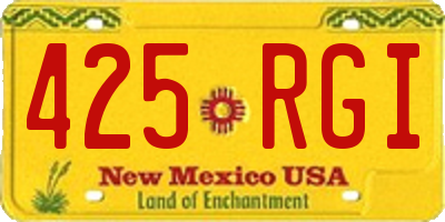 NM license plate 425RGI