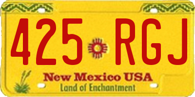 NM license plate 425RGJ