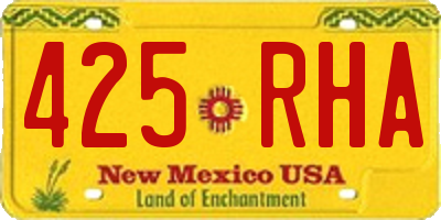 NM license plate 425RHA
