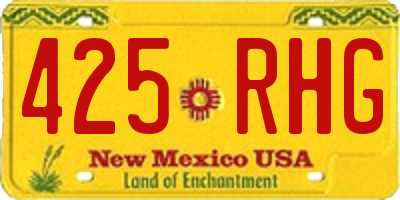 NM license plate 425RHG