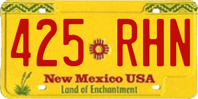 NM license plate 425RHN