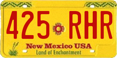 NM license plate 425RHR