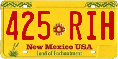 NM license plate 425RIH