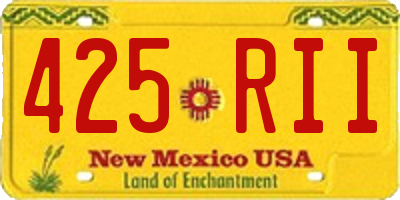 NM license plate 425RII