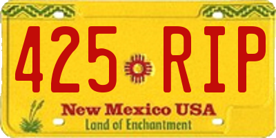 NM license plate 425RIP