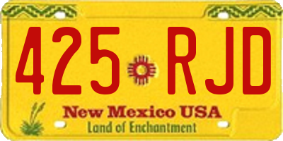 NM license plate 425RJD