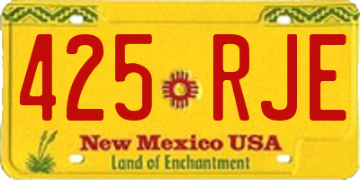 NM license plate 425RJE