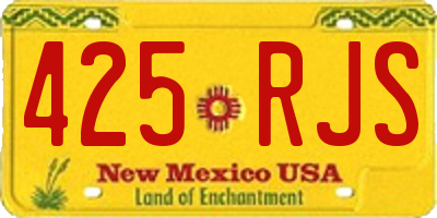 NM license plate 425RJS