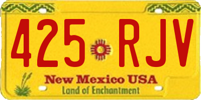 NM license plate 425RJV
