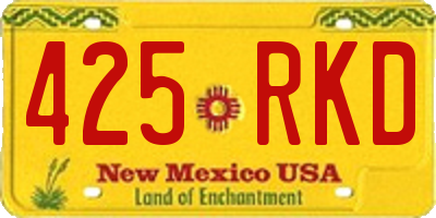 NM license plate 425RKD