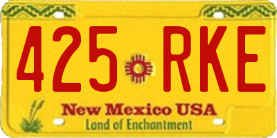 NM license plate 425RKE