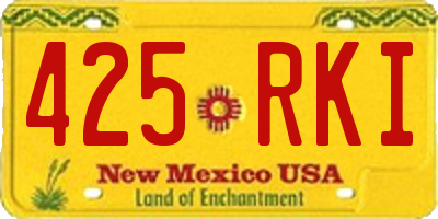 NM license plate 425RKI