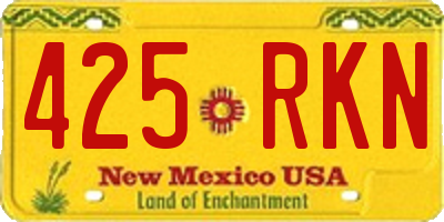 NM license plate 425RKN
