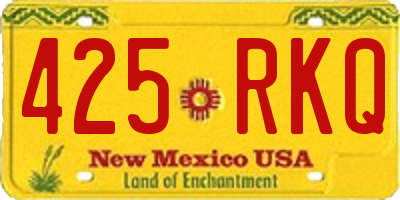 NM license plate 425RKQ