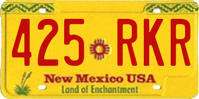 NM license plate 425RKR