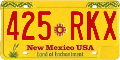 NM license plate 425RKX