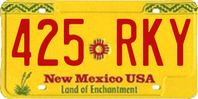 NM license plate 425RKY